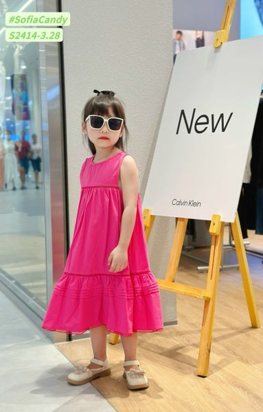 V00021 - Váy thô Sofia Candy sát nách đuôi cá 4 màu BG size 1 - 10y