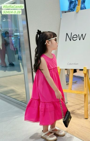 V00021 - Váy thô Sofia Candy sát nách đuôi cá 4 màu BG size 1 - 10y