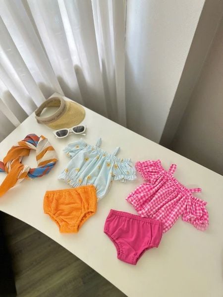 DB00014 - Bộ bơi rời Harifa nhiều màu cho bé gái size 1-6y