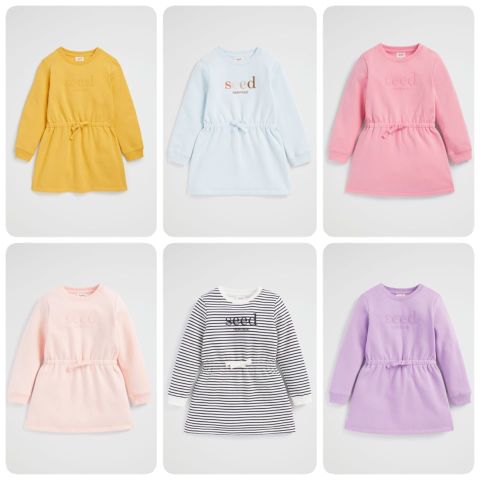 V00107 - Váy nỉ bông chun eo nhiều màu size 12m - 10y