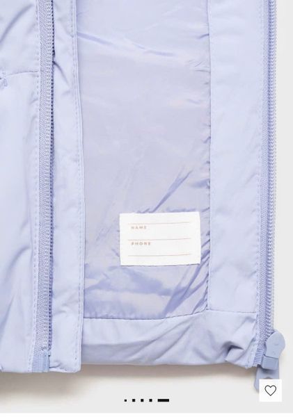 AK14 - Áo khoác phao MNG 2 màu hồng/xanh tím cho bé size 1-6y