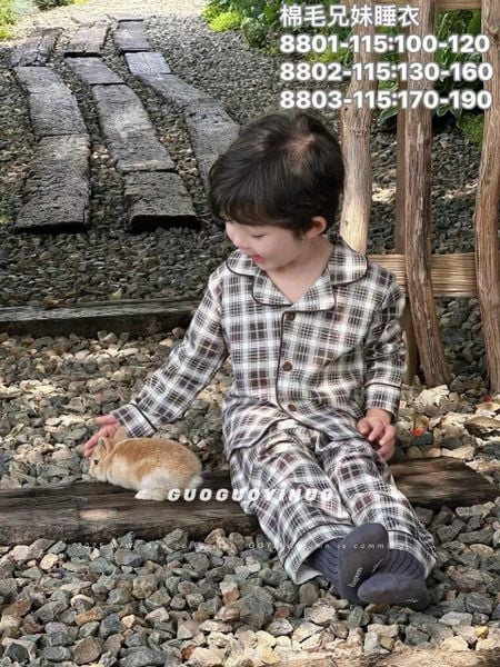 BBT10 - Bộ Pyjama vải thun GuoguoYinuo nhiều màu cho bé trai size 100-160