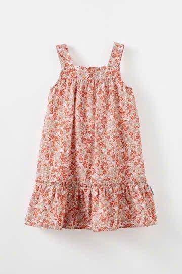 V00032 - Váy thô 2 dây màu hồng / Kitty hoa cam size 2 - 10y