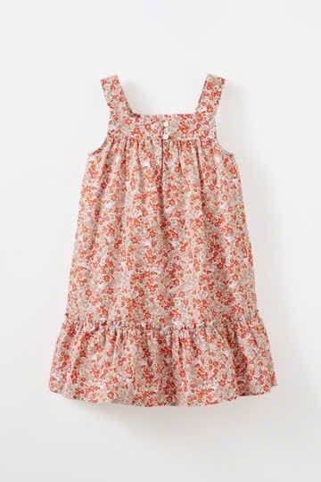 V00032 - Váy thô 2 dây màu hồng / Kitty hoa cam size 2 - 10y