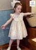MLSDCC.4541 - Váy Melisa hoa hồng ngực phối ren size 2 - 12y