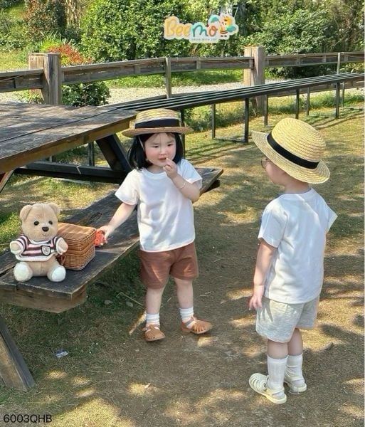 6003QHB - Quần thun cotton túi chéo Beemo nhiều màu cho bé size 1-6y