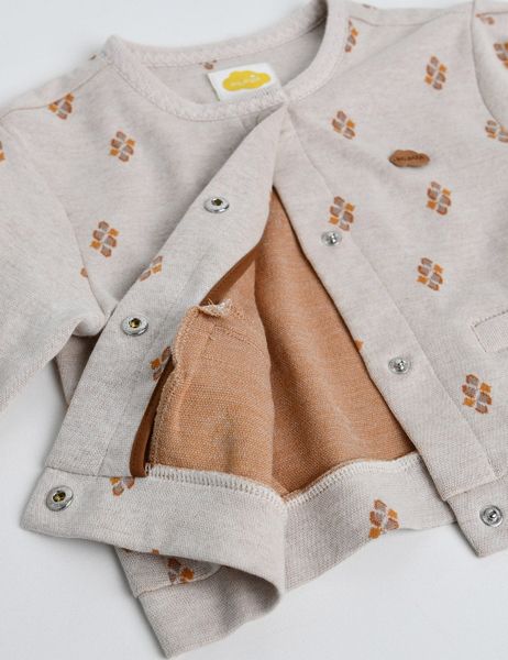 BBG24 - Áo khoác nỉ mỏng, quần short nỉ MM màu nâu tây cho bé size 90-120