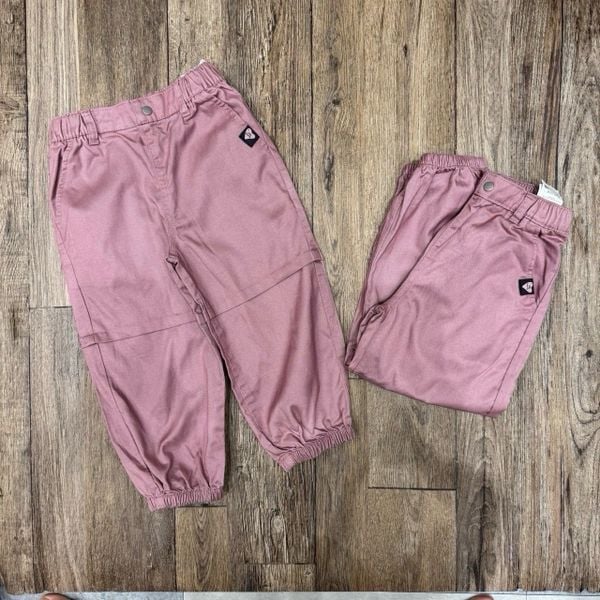 QBG22 - Quần jogger thô kaki GGJJ màu hồng cho Bé Gái size 24m - 8y