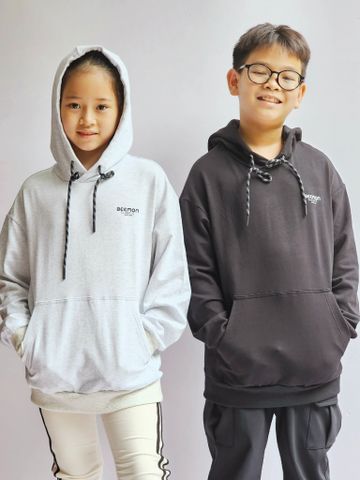 ABT91 - Áo nỉ da cá hoodie Bee Mon 3 màu in chữ ngực size 120 - 160