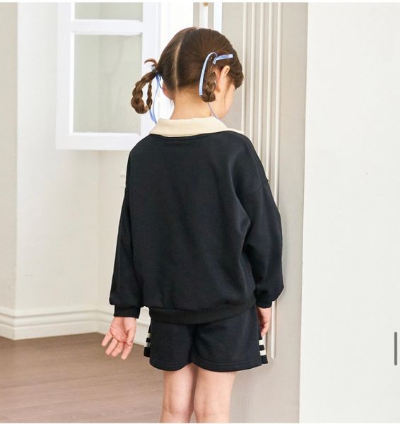 BBG31 - Set bộ Bebezoo nỉ da cá áo + quần giả váy cherry 2 màu bé gái size 100-150