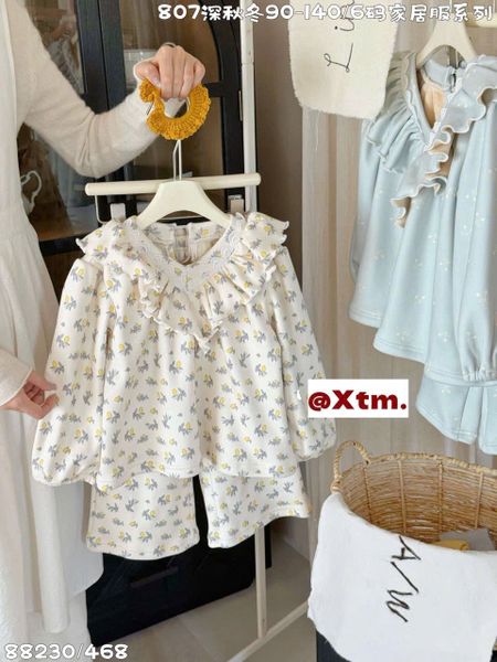 88230 - Bộ nỉ dày đại hàn LNX cổ bèo V nhiều mẫu Bé Gái size 90 - 140