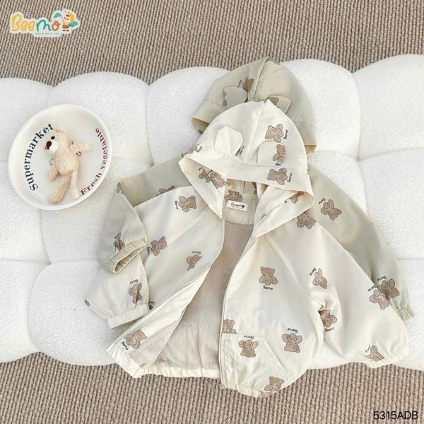 5315ADB - Áo khoác gió in tràn gấu Beemo