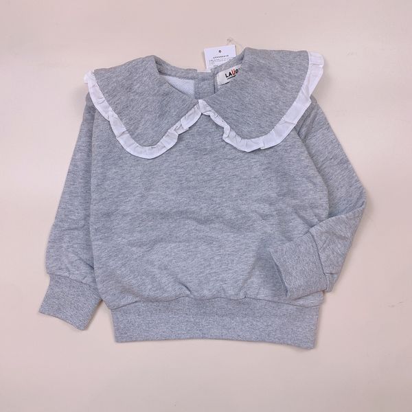 ABG44 - Áo nỉ da cá L.C cổ sen phối bèo trắng 3 màu size 100 - 160