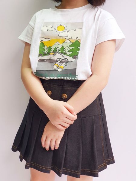 CVAY08 - Quần giả váy xếp ly giả jean đen Bee Mon BG size 120 - 160