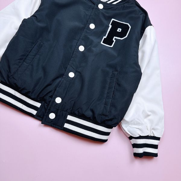 AKBT66 - Áo khoác bomber phao Lime Kids thêu chữ nhiều màu BTBG size 2-6y