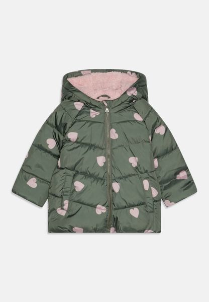 AK40 - Áo khoác phao lót nỉ Baby 2 màu hồng, rêu bé gái size 1-5y