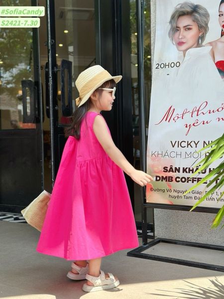 V00038 - Váy Sofia Candy sát nách hở lưng nhiều màu BG size 1-10y