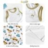 6002AHB - Combo 2 áo Beemo ba lỗ phối cổ, viền tay, in hình bé trai size 1-5y