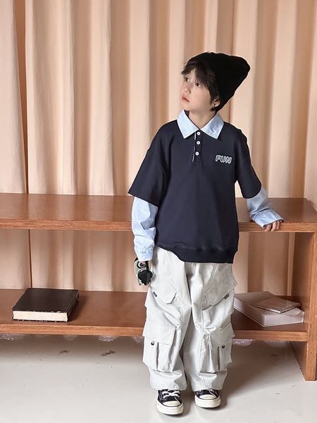 QBT17 - Quần gió AMBB túi hộp 2 màu cho bé trai size 110-170