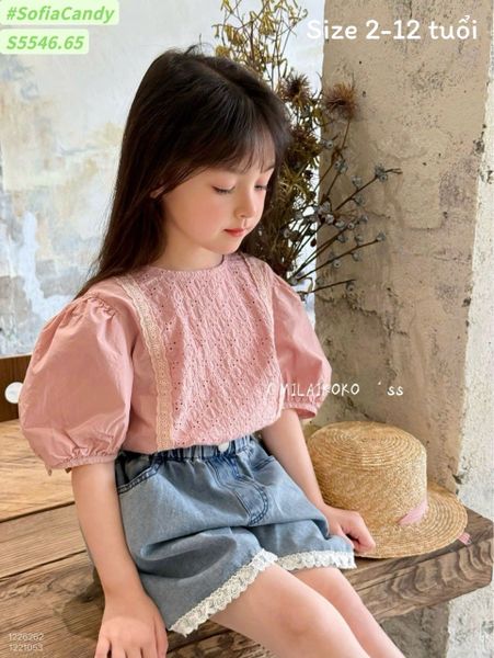 BBG01 - Set váy bé gái mùa hè size 2-12y