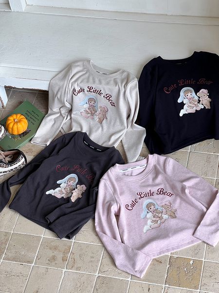 25G052 - Áo thun tăm AMBB họa tiết nhiều màu cho bé gái size 90-170