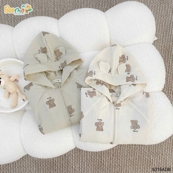 5315ADB - Áo khoác gió in tràn gấu Beemo