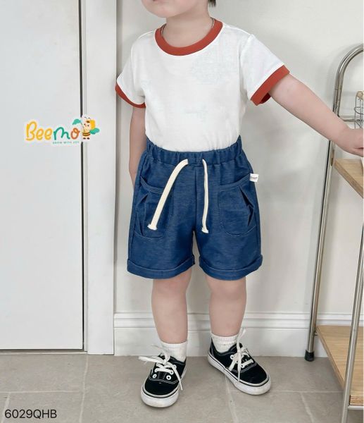 6029QHB - Quần da cá Beemo giả jean túi súp cho bé size 1-6y