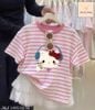 JJBCC.1805 - Bộ Jam & Jenny áo kitty kẻ + chân vay 2 màu size 2 - 12y