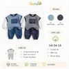6221BDB - Bộ dài tay Beemo phối sọc 2 màu bé trai size 1-6y