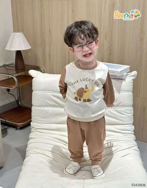 5342BDB - Bộ thu đông in hình con voi Beemo