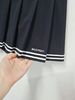 CVAY05 - Chân váy Beemon xếp ly viền kẻ cho bé gái 2 màu đen/navy size 120-160