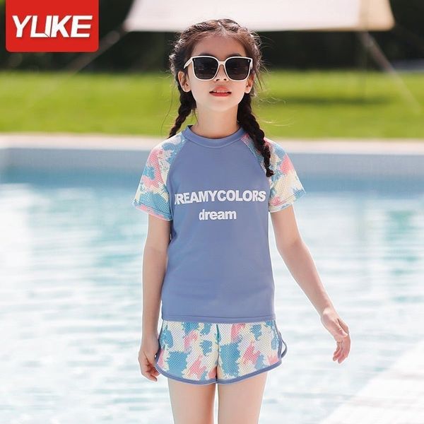 5563 - Bộ bơi rời cộc tay Yuke Dreamycolors Dream phối lưới 2 màu size L - 5XL