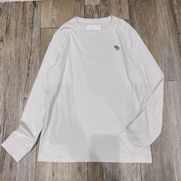 ABT26 - Áo cotton dài tay A.E nhiều màu trơn thêu ngực size 6 - 18y