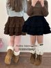 SH2512CV01 - Chân váy nhung xếp tầng thu đông cho bé gái, chất liệu nhung tăm cotton size 110-170, NSX Huzhou Zhili Kujun Clothing Co., Ltd