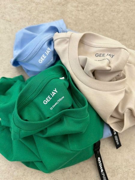 ABT75 - Áo cotton GGJJ túi ngực nhiều màu cho bé trai size 2-8y