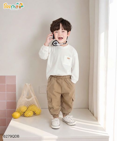 6279QDB - Quần Linen Năng Động Beemo Bé Trai 1 - 6y