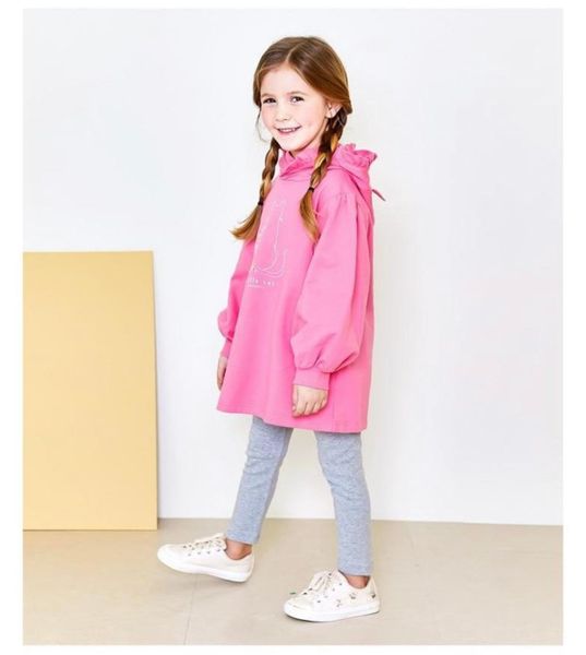 V00172 - Áo váy nỉ da cá Andi Apple màu hồng mũ tai mèo BG size 100-150