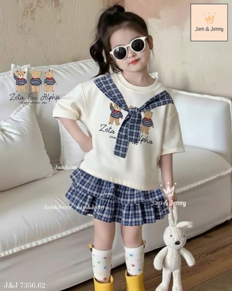 BJJTC.7356 - Bộ Jam & Jenny bé gái size 2-12y