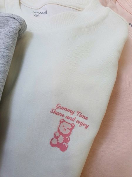 ABG22 - Áo nỉ Polham trơn in logo nhỏ nhiều màu cho bé size 120-170