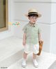 6036AHB - Áo sơ mi Beemo cổ đức, túi cách điệu size 1-6y