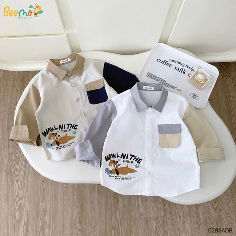 5293ADB - Áo sơ mi Beemo phối tay