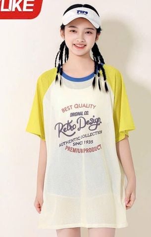 YY1196 - Bộ bơi rời 3 chi tiết YUKE váy lưới Retro Design + Bra + quần size 150-190 (ĐẠI)