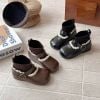 Q30 - Giày boots cho bé gái, chất liệu mũ giày bằng da tổng hợp, đế nhựa, size 22-30, không thương hiệu, NSX Wenling City Aida Shoes Co., LTD