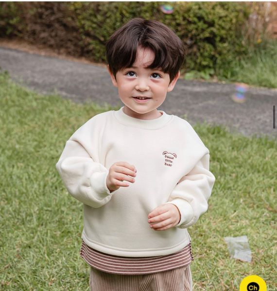 ABT04 - Áo nỉ bông bbz nối vạt thêu lưng nhiều màu cho bé size 100-140