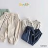 6284QDB - Quần thun Beemo bo gấu viền sọc thân 4 màu bé trai size 1-6y