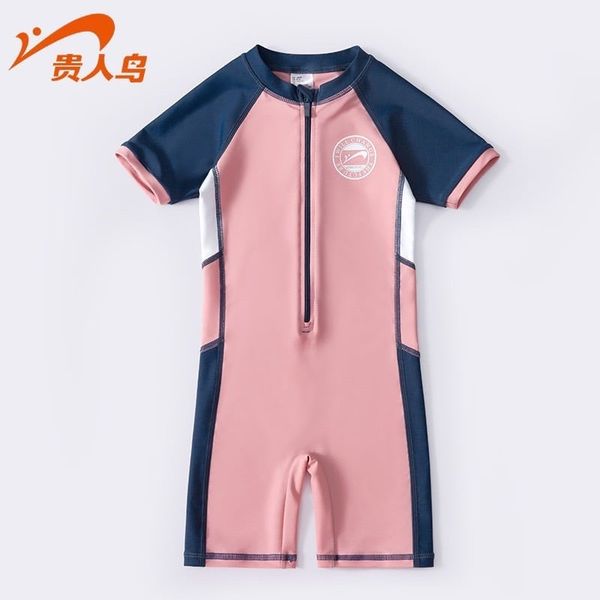 9910 - Bộ bơi liền GRN 3 màu phối logo ngực size 110 - 160