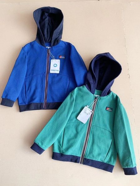 AKBT60 - Áo khoác nỉ logo núi khoá sọc sắc màu 2 màu size 2-9y