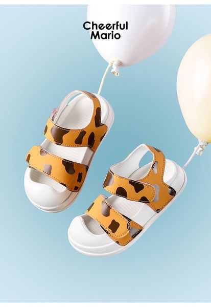 SD01 - Sandal quai dán Mario hoạ tiết động vật nhiều màu cho bé size 140-190