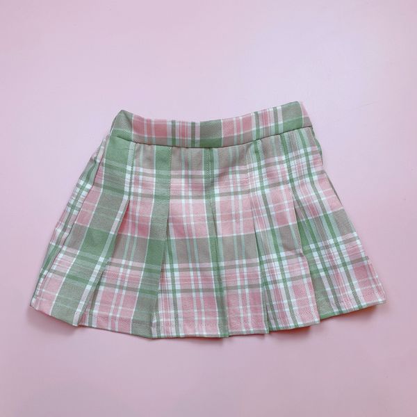 CVAY09 - Chân váy xếp ly liền quần kẻ caro nhiều màu size 2-16y