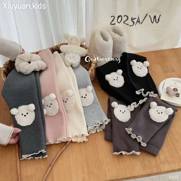 6332 - Quần legging lót nỉ nhiều màu cho bé size 90-130